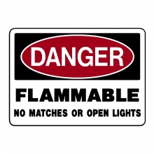 Danger Flammable No Matches Or Open Lights